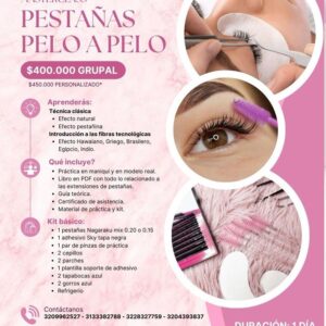 CURSO BASICO PESTAÑAS PELO A PELO O PESTAÑAS VOLUMEN RUSO