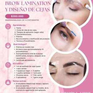 CURSO BROW LAMINATION + DISEÑO DE CEJAS