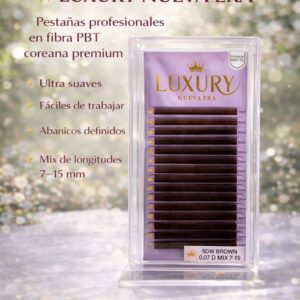 PESTAÑAS LUXURY NUEVA ERA PREMIUM MATTE NATURAL 5DW CAFÉ