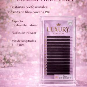 PESTAÑAS PELO A PELO LUXURY NUEVA ERA PREMIUM MATTE NATURAL CAJA MIXTAS CURVA D