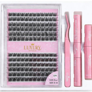 KIT PESTAÑAS CLUSTER X144 UNDS LUXURY PREMIUM MATTE NATURAL