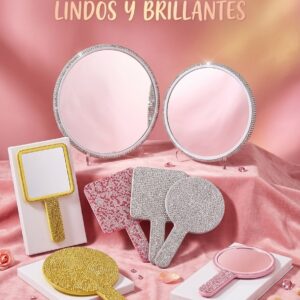 ESPEJO DE MANO LUJO PIEDRAS BRILLASTES